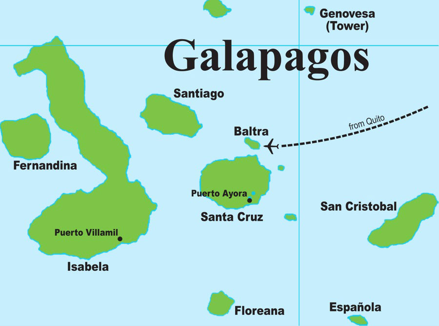 Galapagos Birding Tour With FIELD GUIDES Ecuador   Mapgal2 